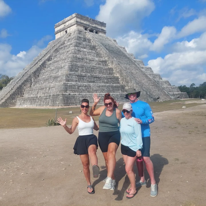 Guests at Chichen Itza during a private tour