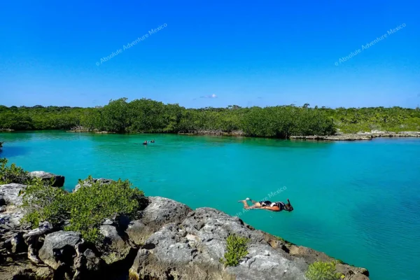Privattour Yal Ku Lagune und Cenote in der Riviera Maya